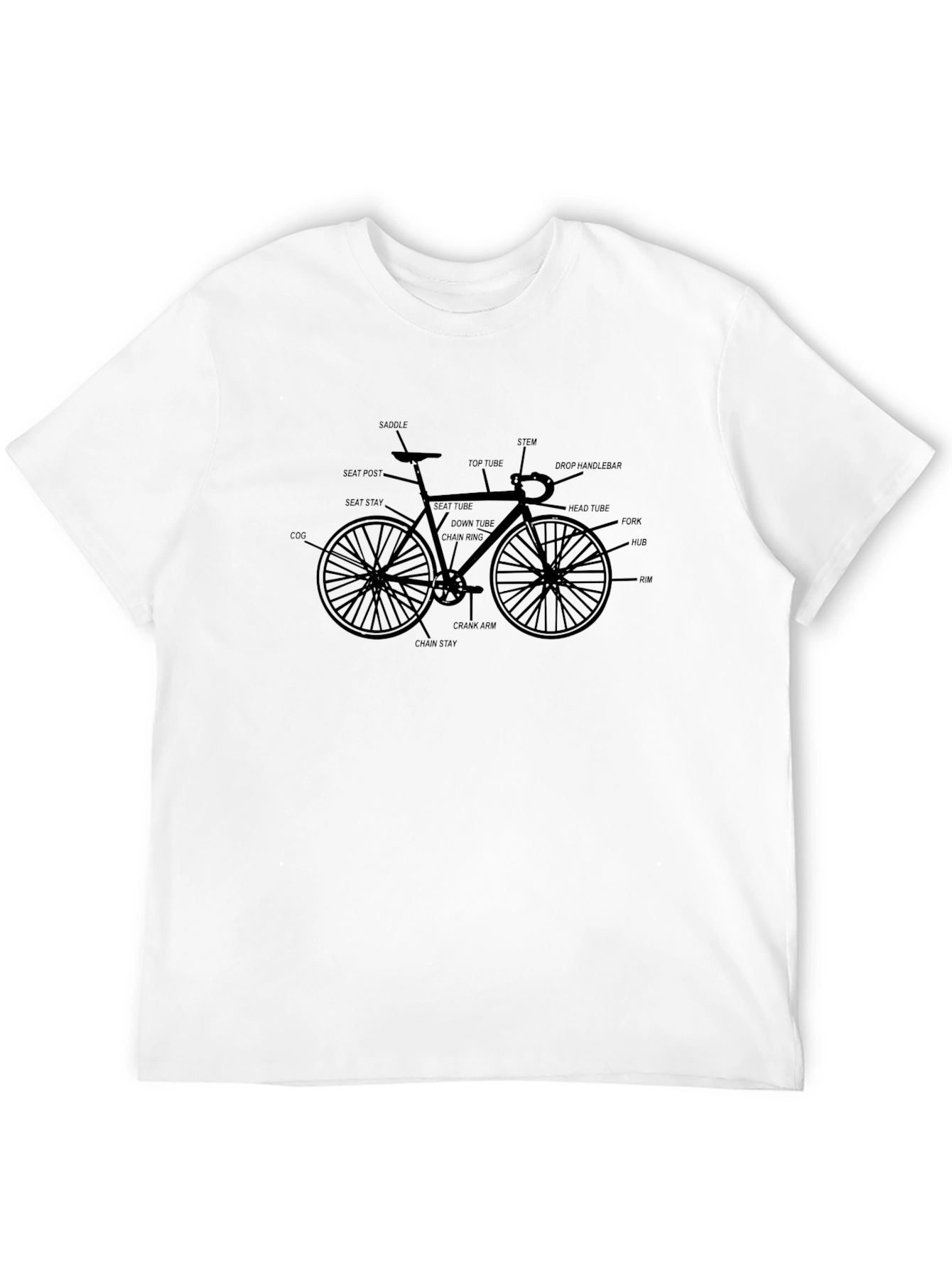 Anatomical Bike T-Shirt - Cycling Enthusiast Tee