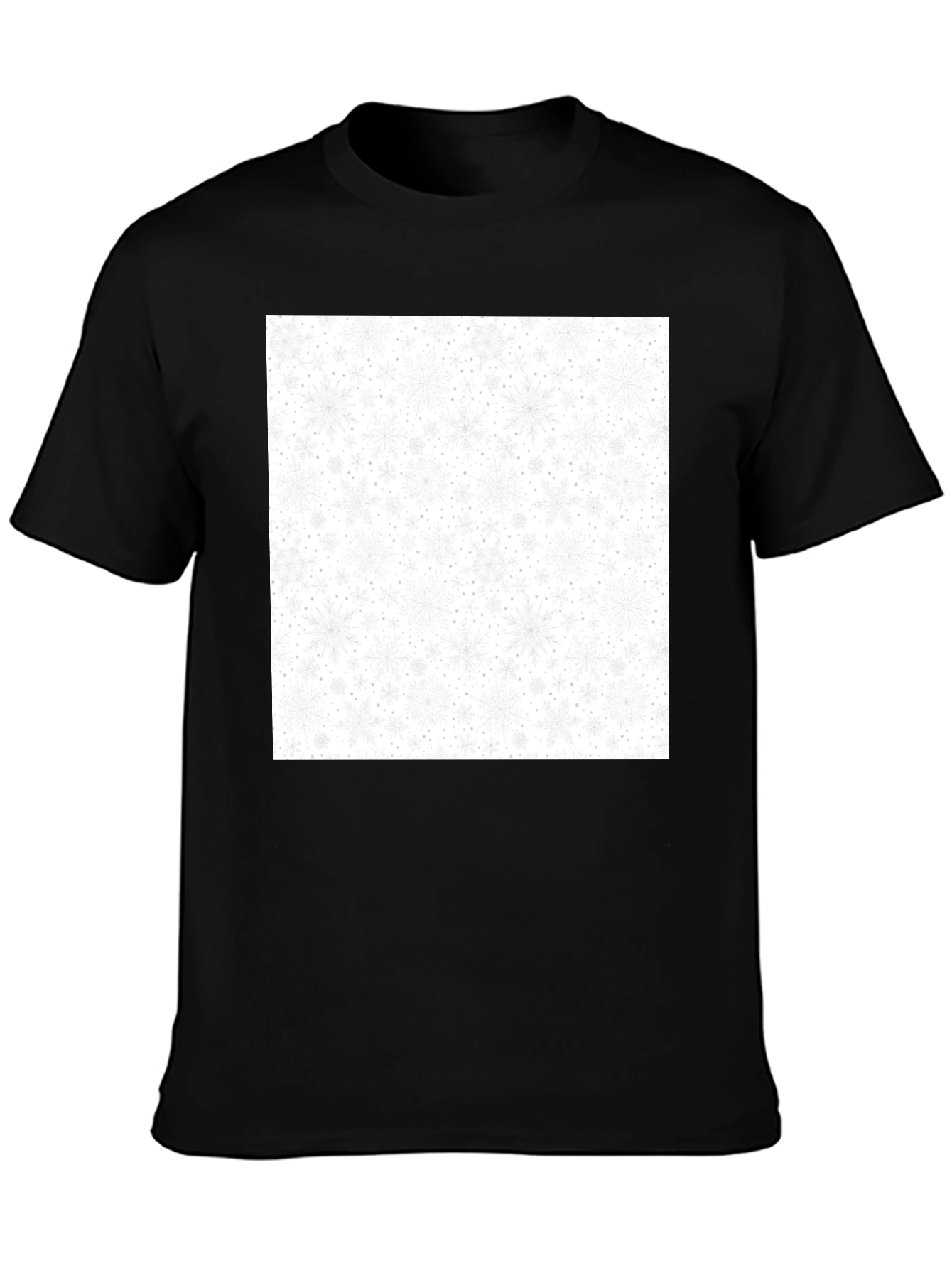 Snowflake Pattern T-Shirt - Festive Winter Style