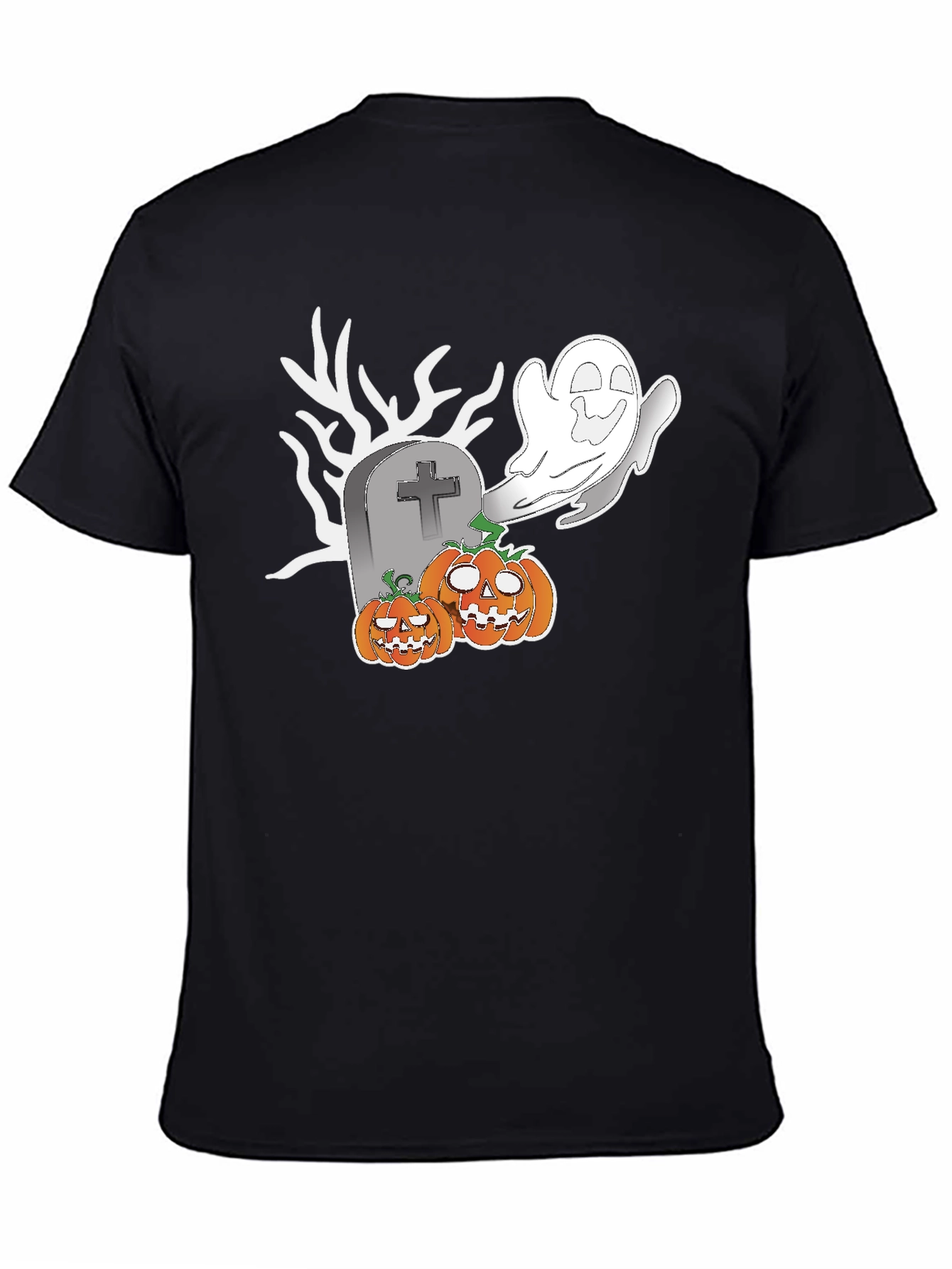 Halloween Ghost & Pumpkin Graphic Tee