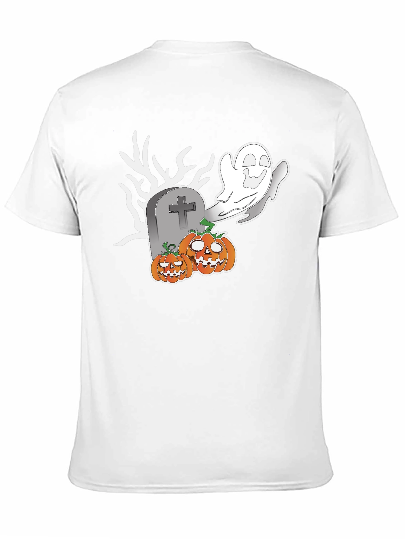 Halloween Ghost & Pumpkin Graphic Tee