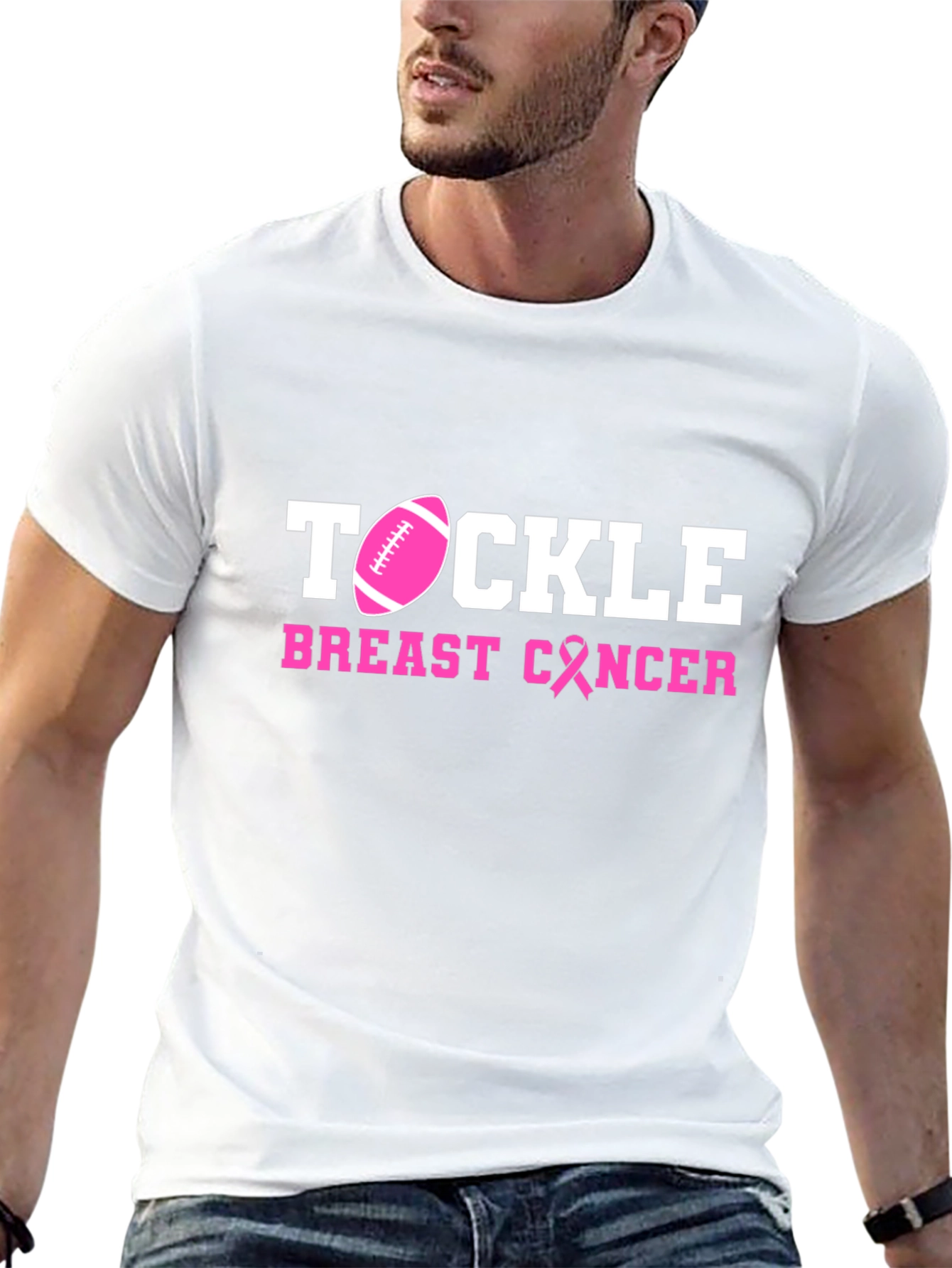 Tackle Breast Cancer Awareness T-Shirt