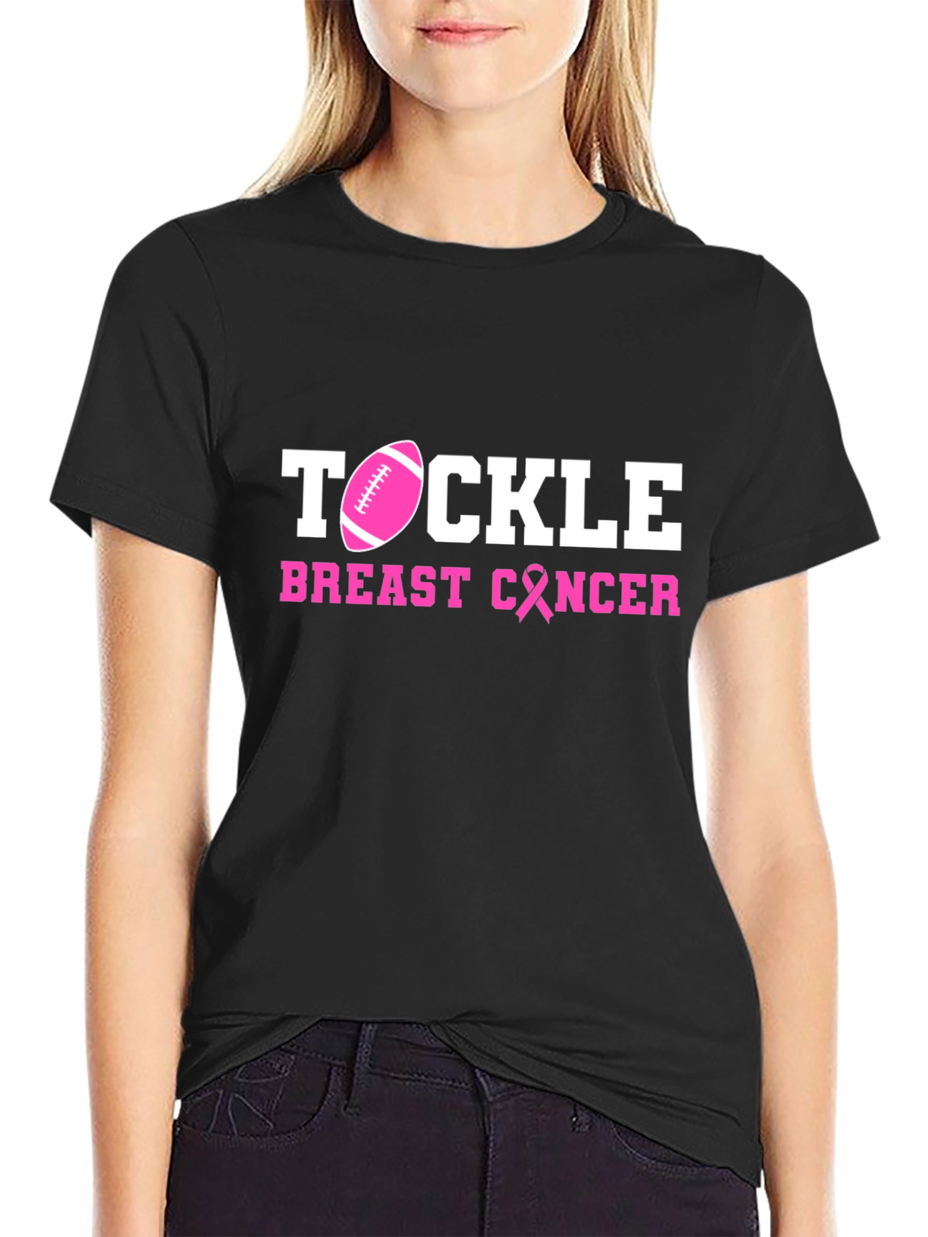 Tackle Breast Cancer Awareness T-Shirt
