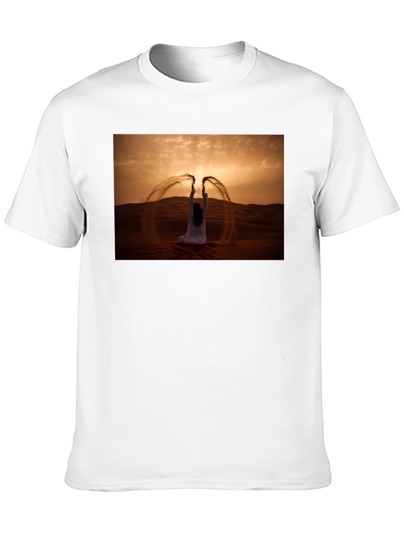 Desert Sand Art Black T-Shirt
