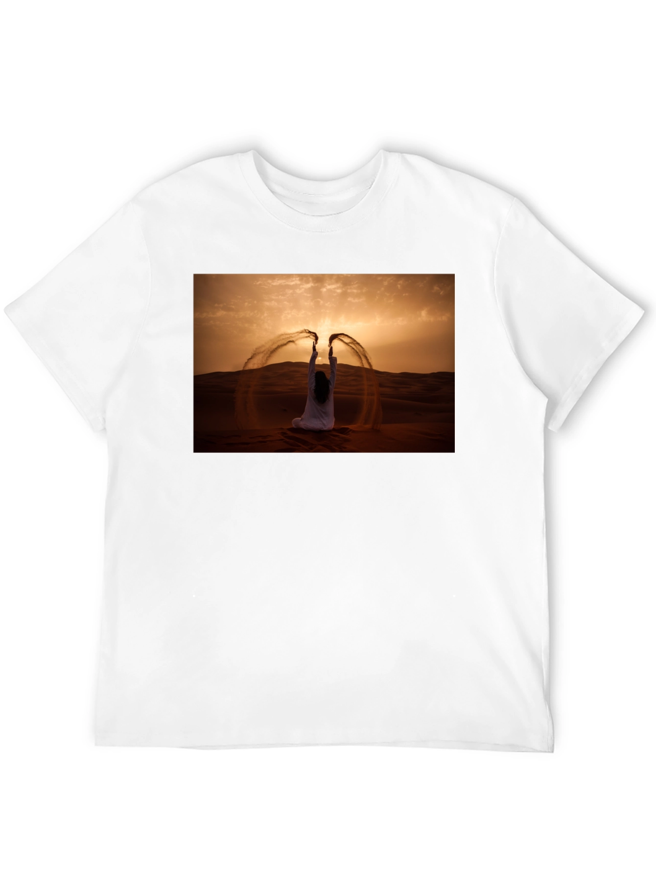 Desert Sand Art Black T-Shirt
