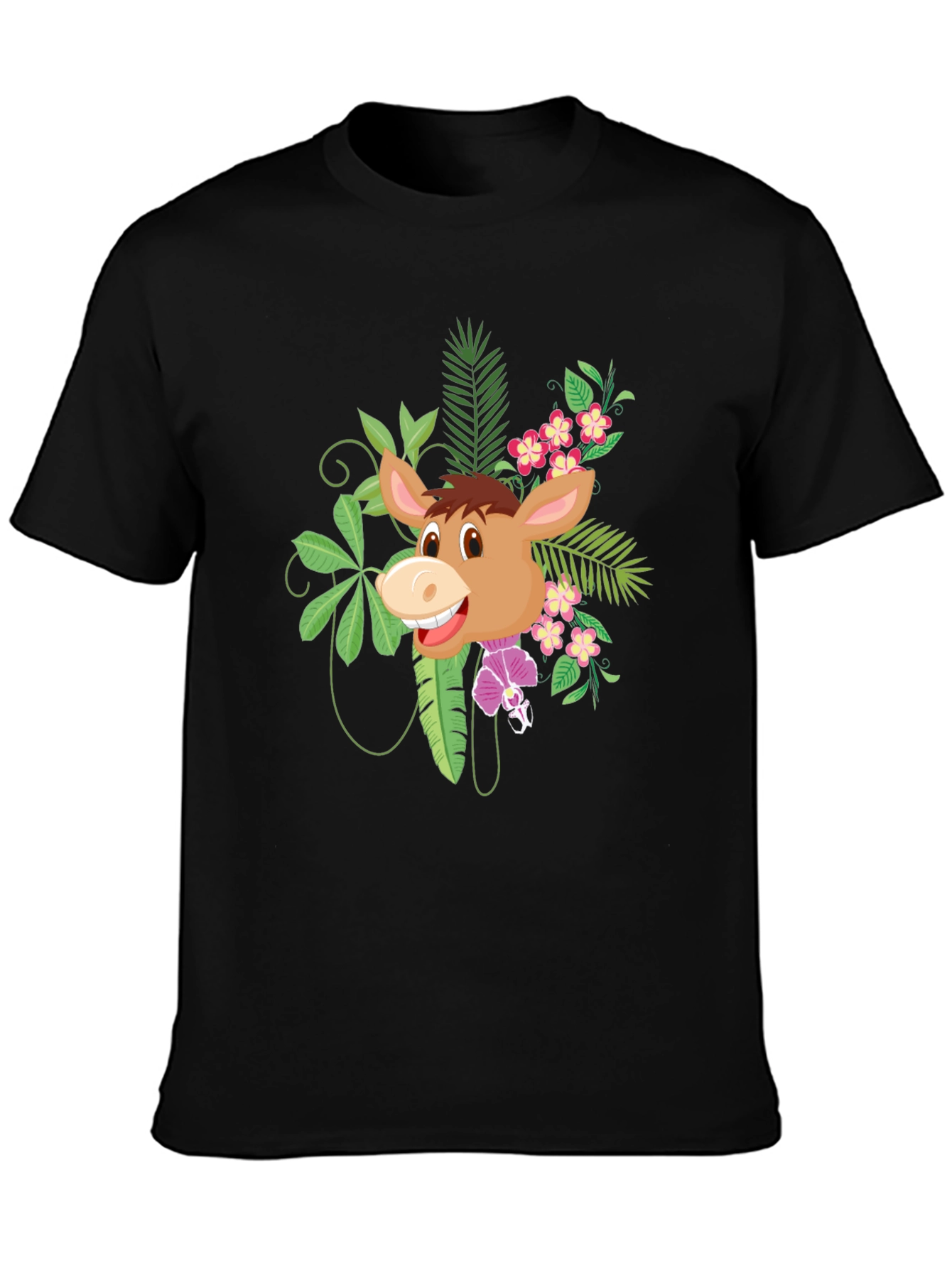 Tropical Donkey Graphic Tee - Fun & Unique Design