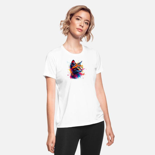 Vibrant Colorful Cat Portrait