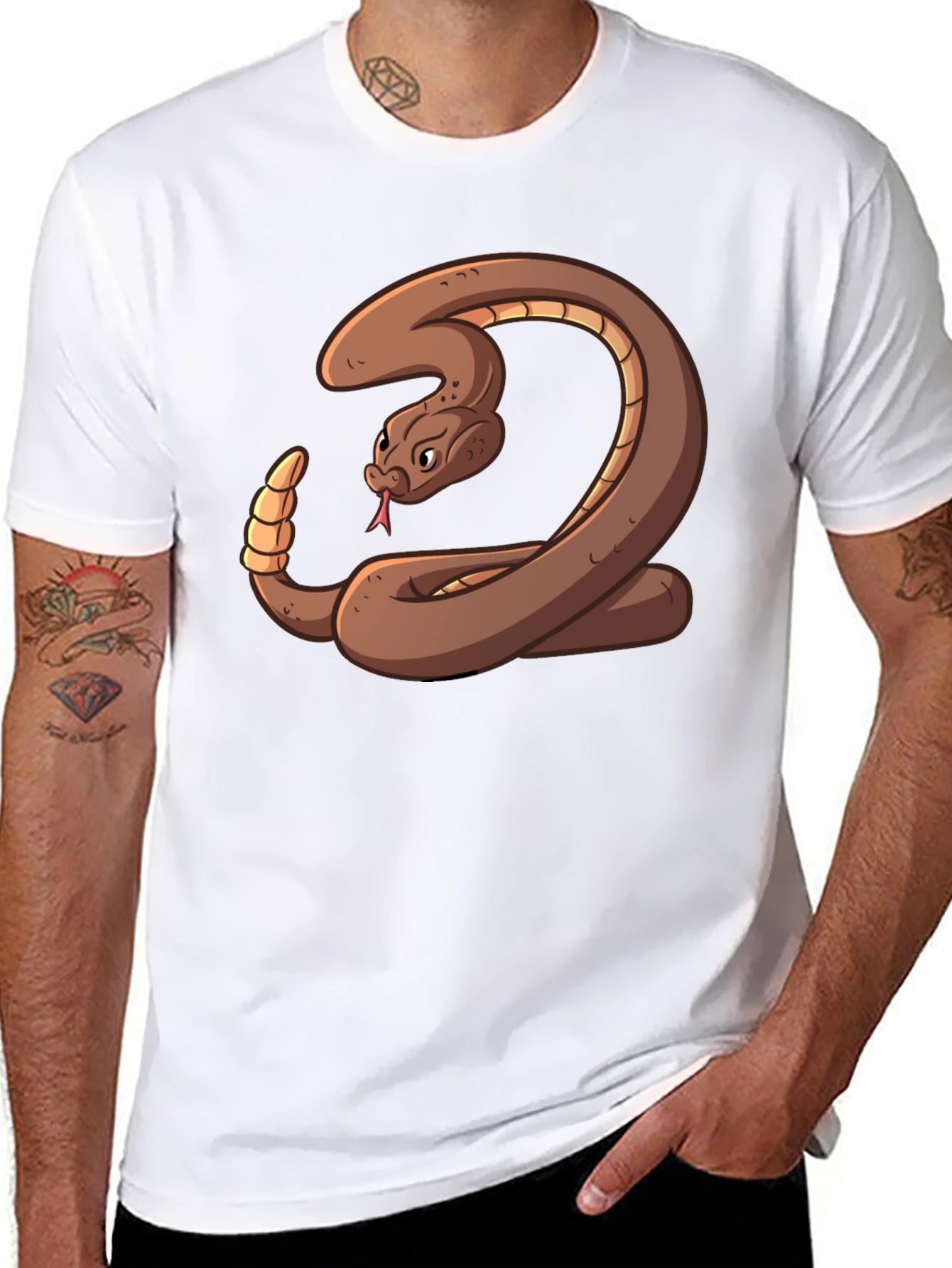 Snake Graphic Black T-Shirt