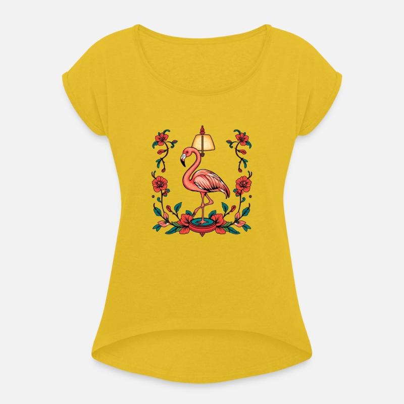 Vintage Flamingo Lamp Tattoo Design