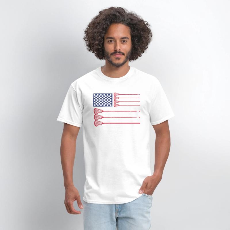 Vintage US Flag Lacrosse Balls + Bats ➢ Laxing