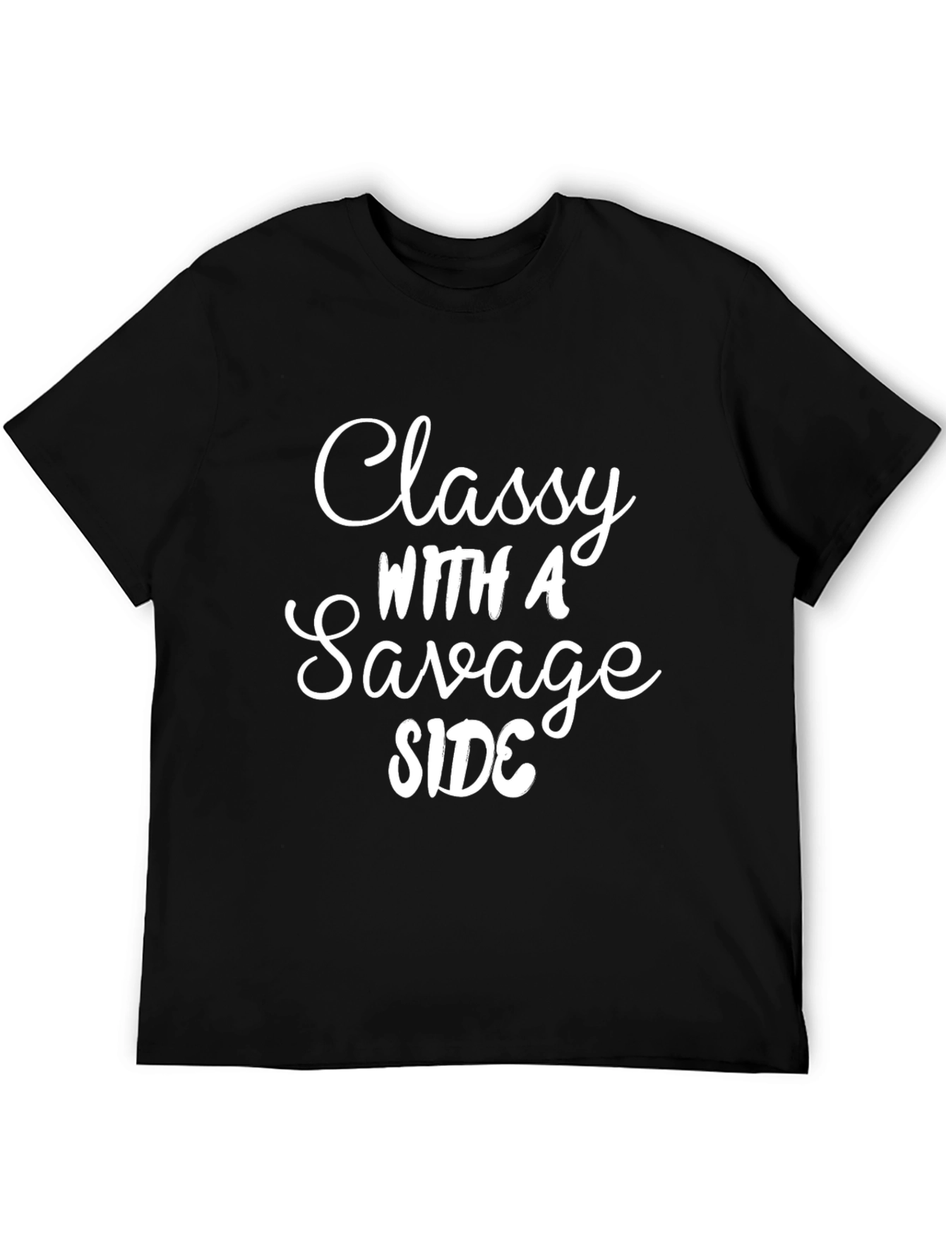 Classy With a Savage Side Black Graphic Tee