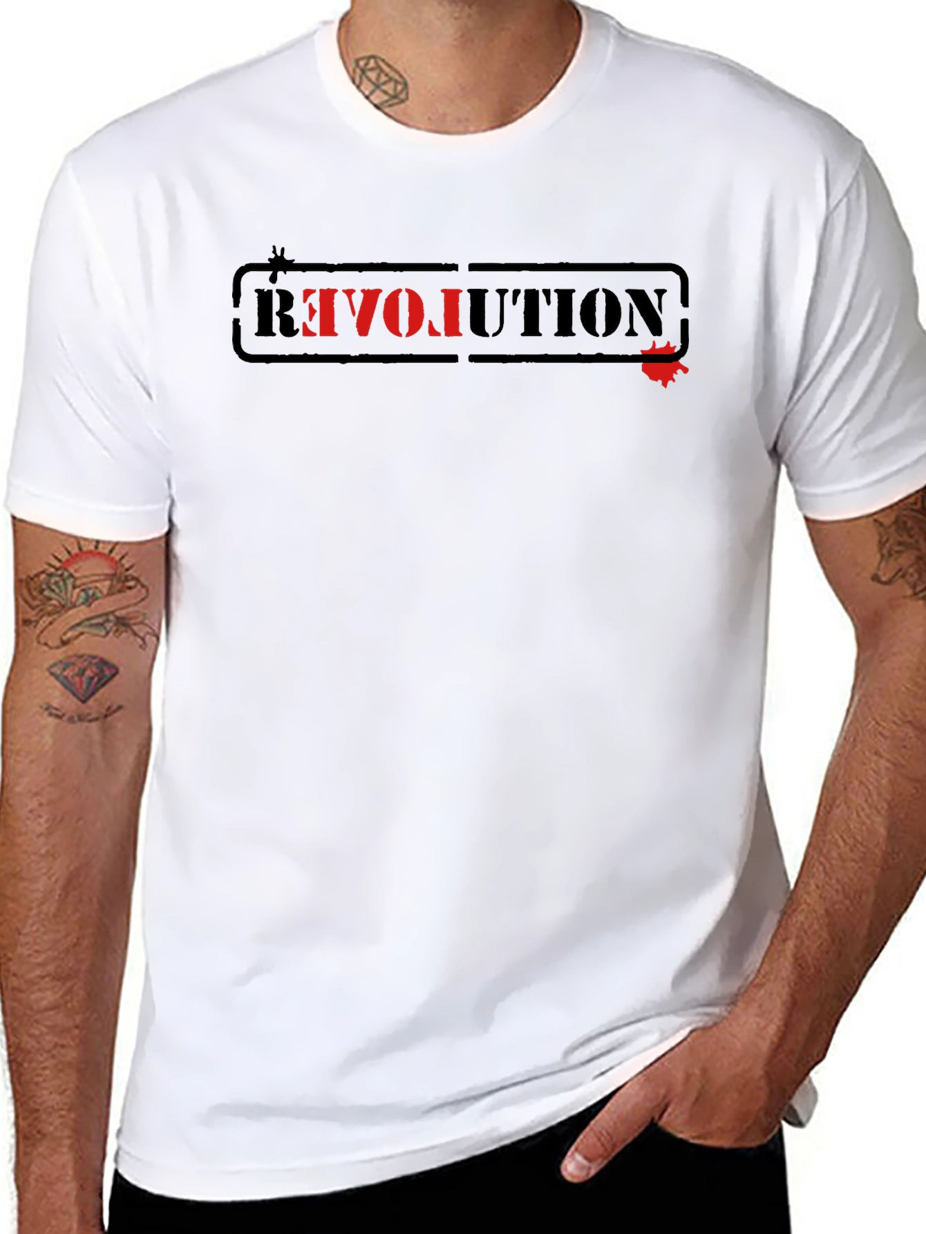 Revolution Graphic Tee - Black Cotton T-Shirt