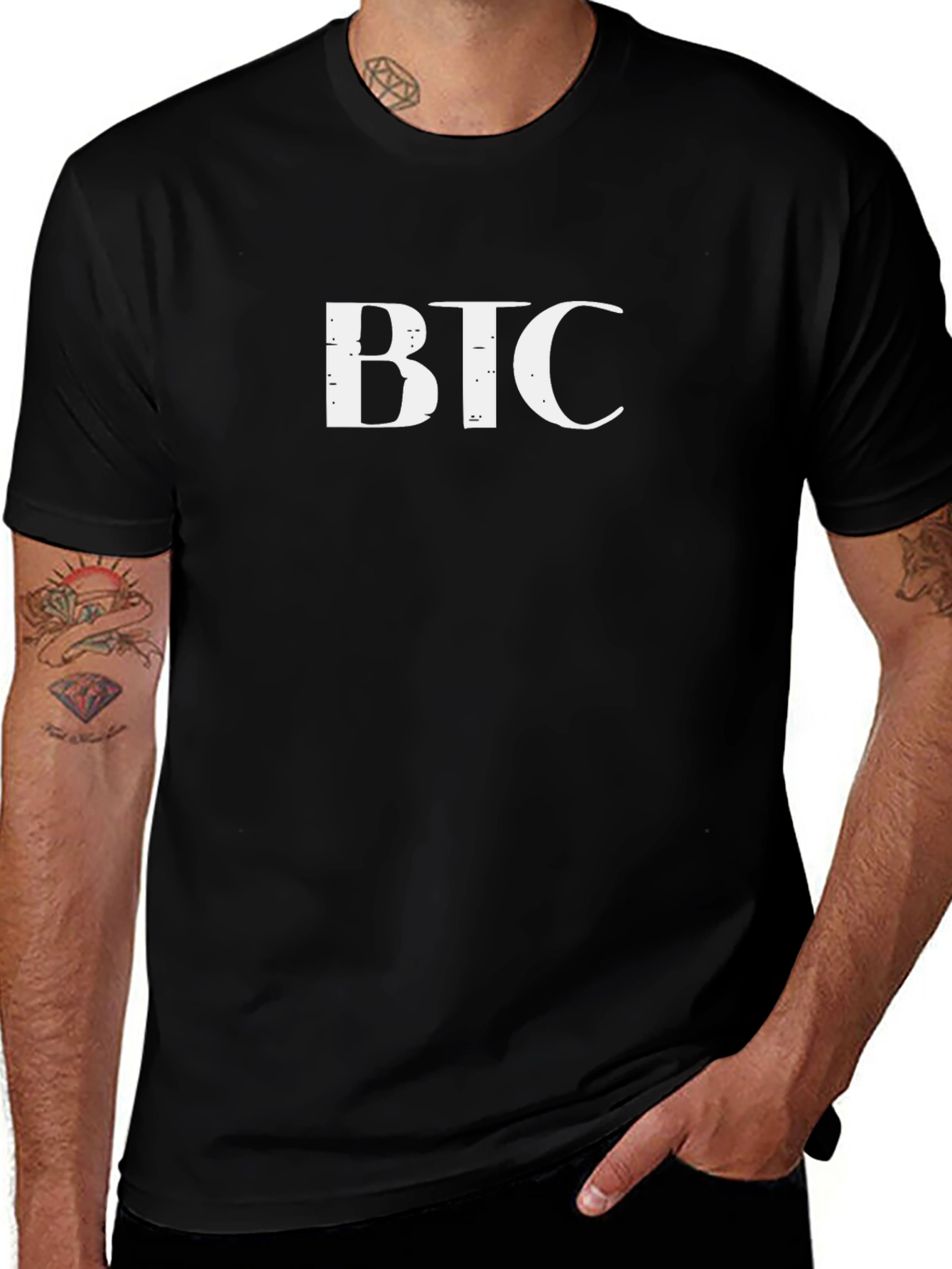BTC Bitcoin Crypto T-Shirt - Black Cotton Tee