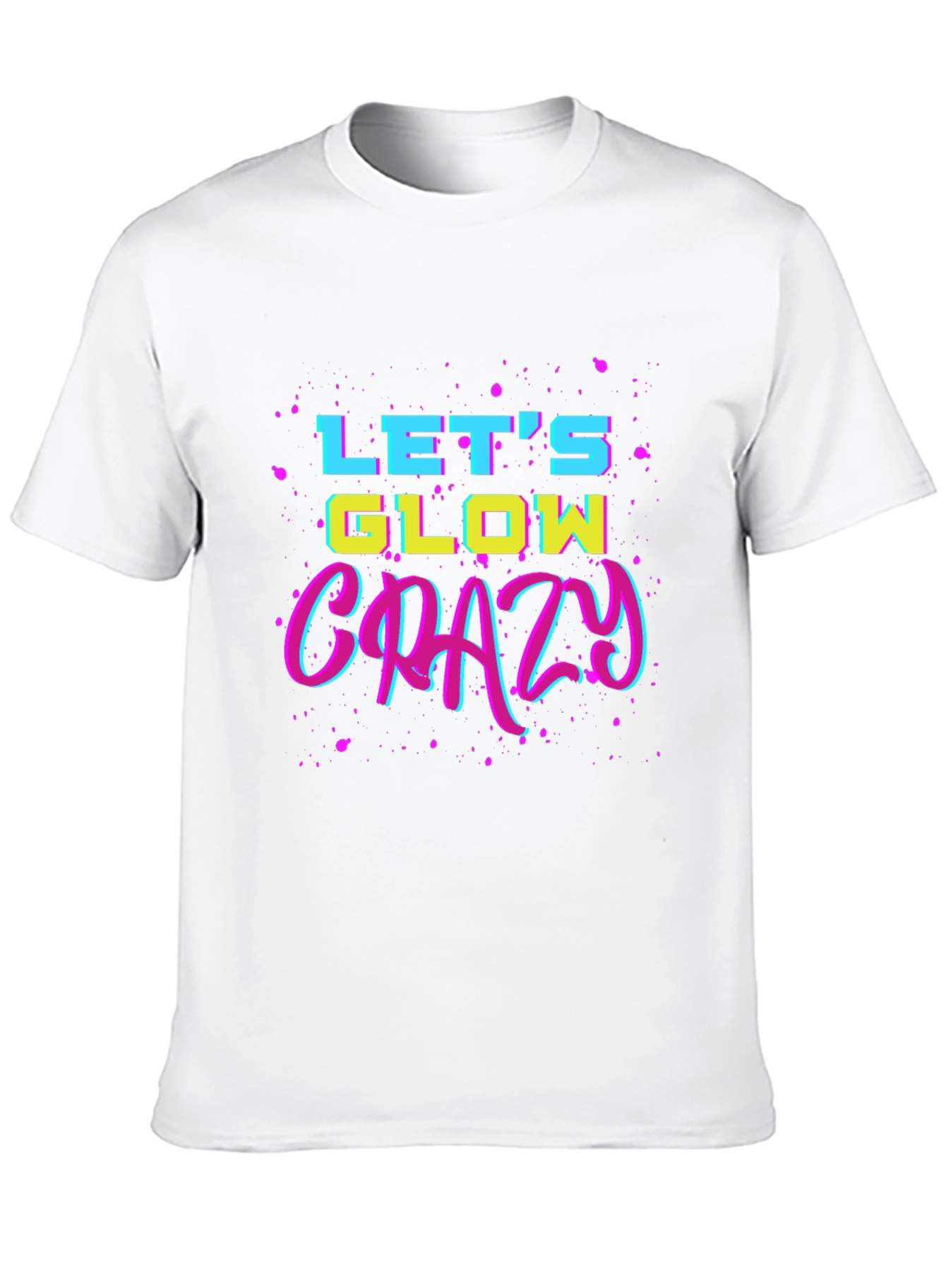 Lets Glow Crazy Black Graphic Tee