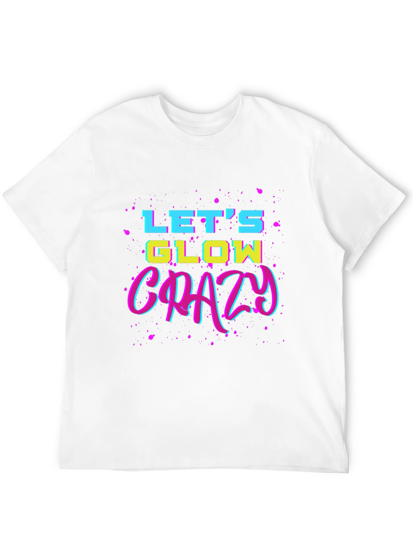 Lets Glow Crazy Black Graphic Tee