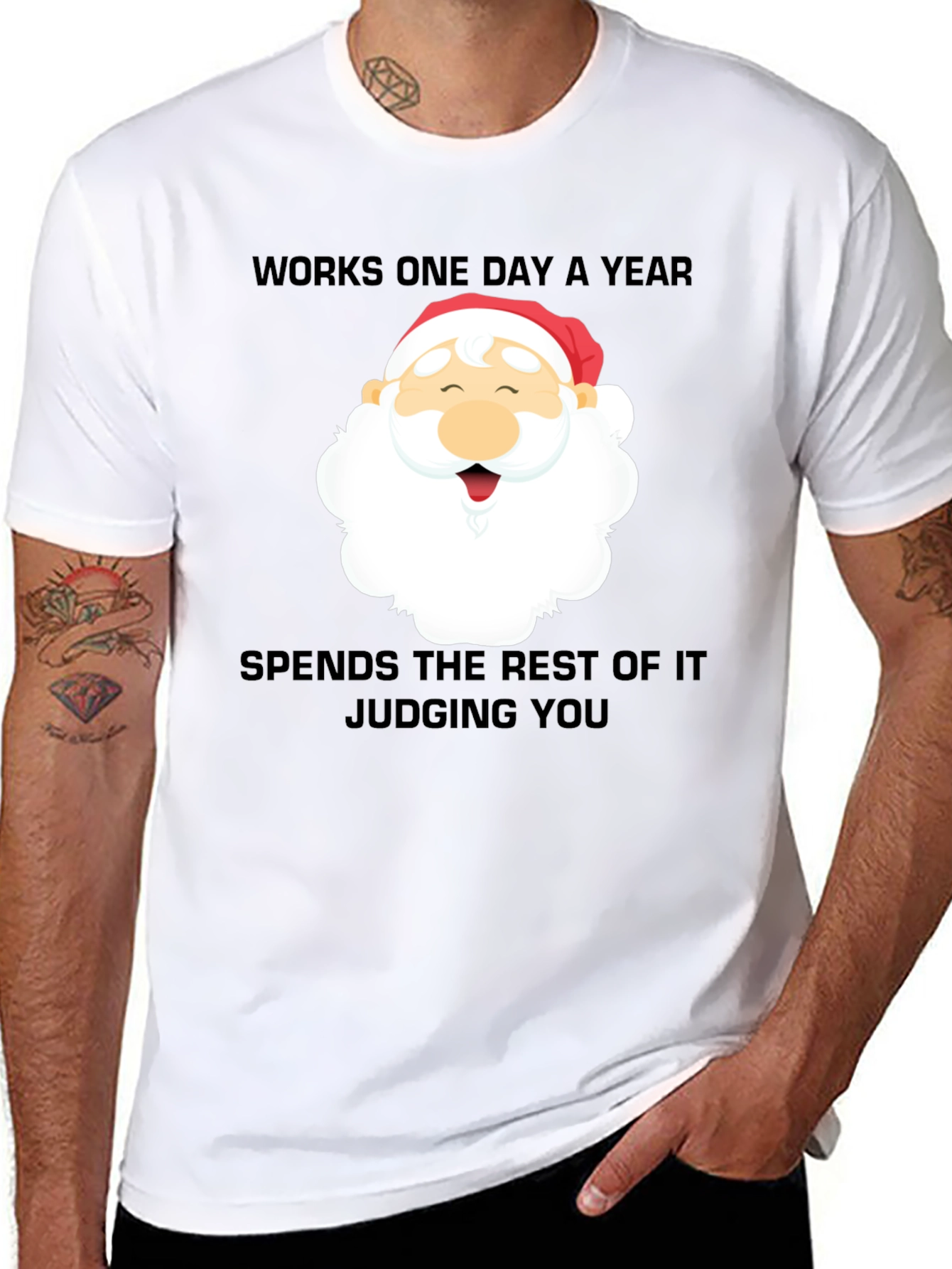Santa Judging You Graphic T-Shirt