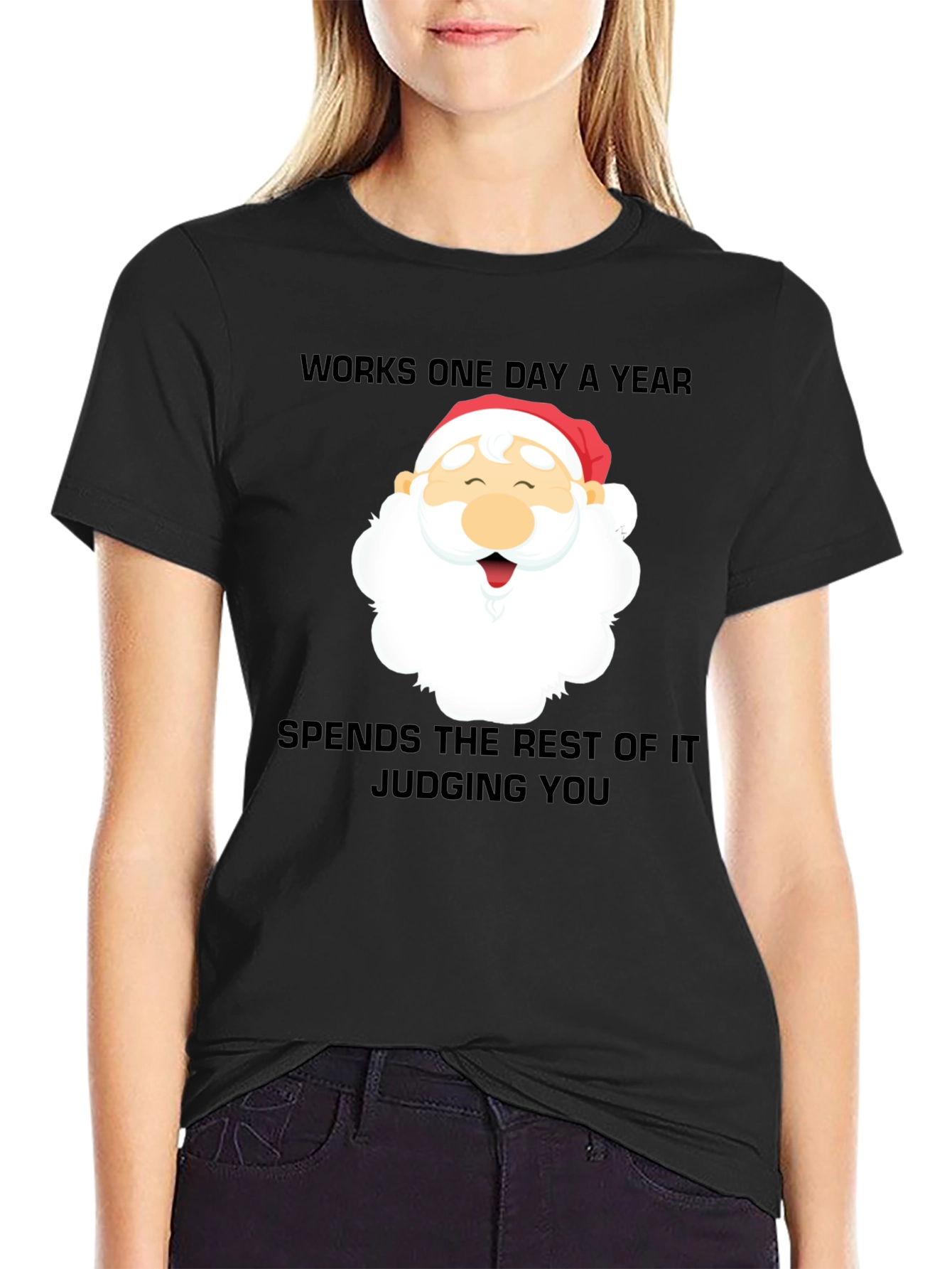 Santa Judging You Graphic T-Shirt