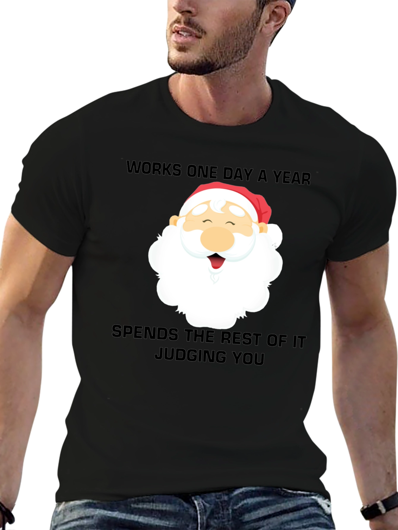 Santa Judging You Graphic T-Shirt