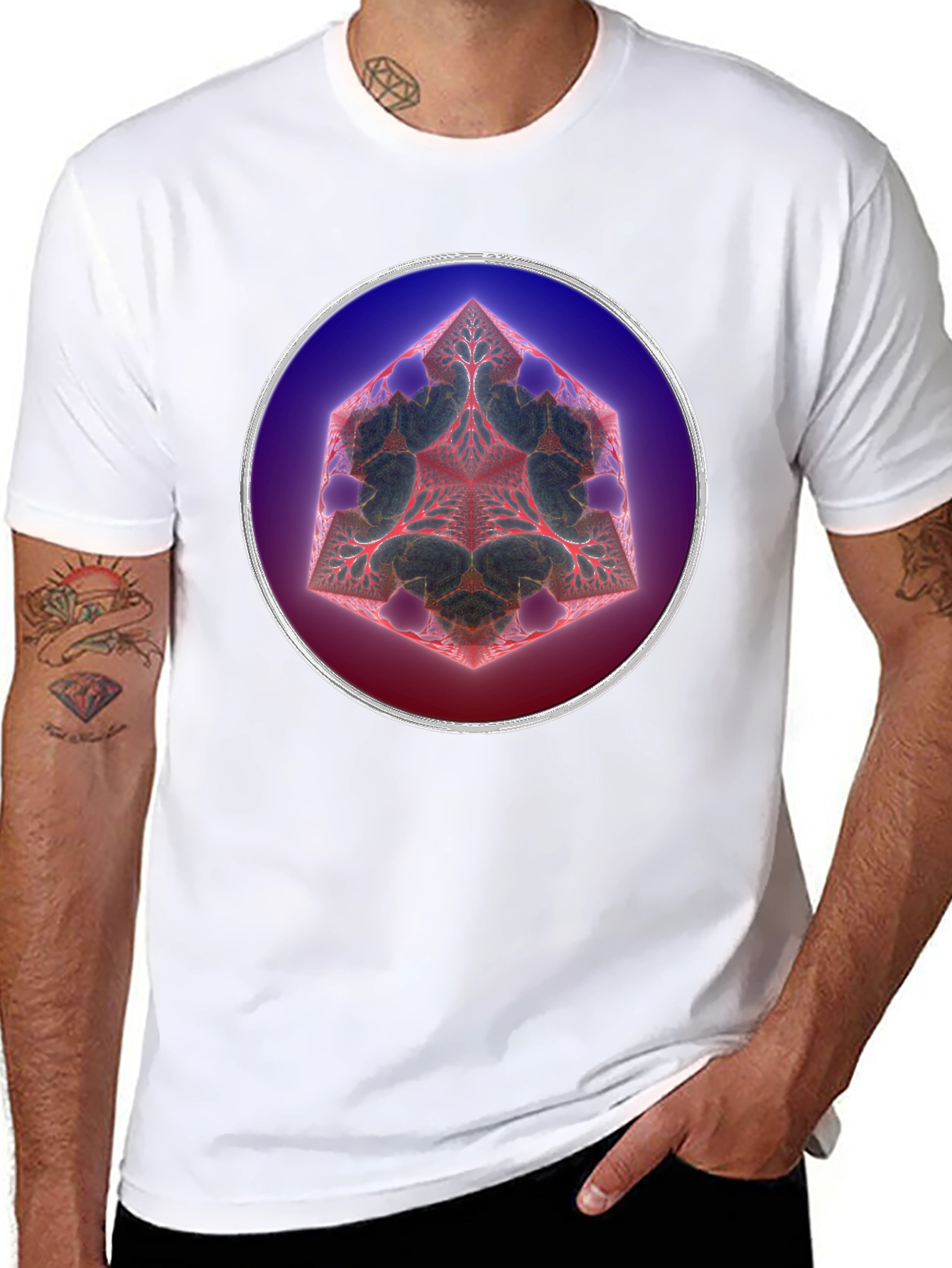 Geometric Fractal T-Shirt - Unique Design Tee