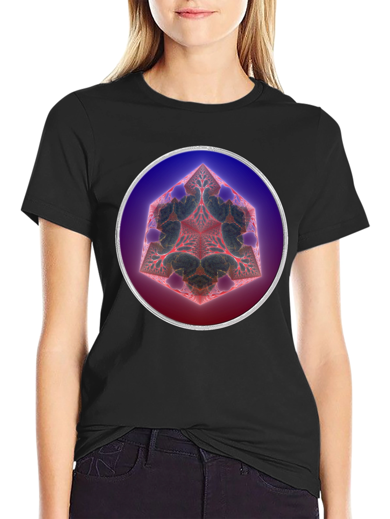 Geometric Fractal T-Shirt - Unique Design Tee