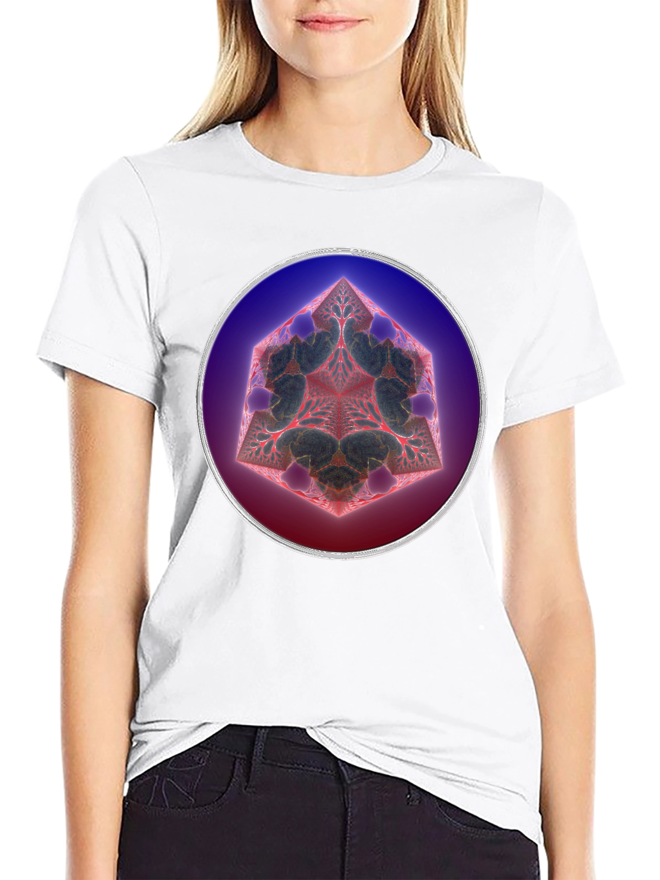 Geometric Fractal T-Shirt - Unique Design Tee