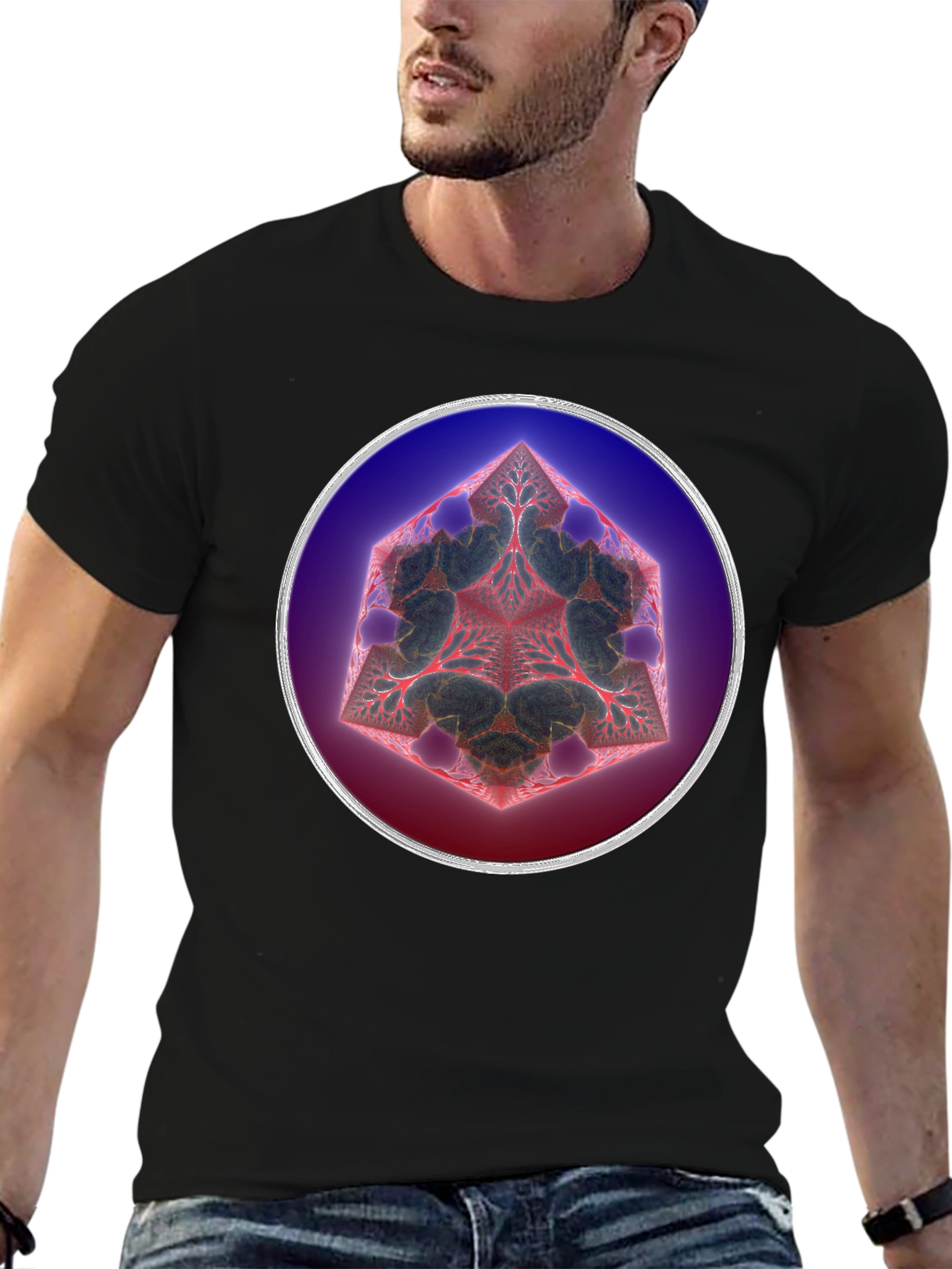 Geometric Fractal T-Shirt - Unique Design Tee