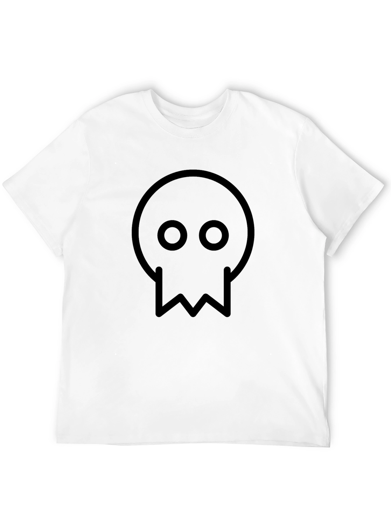 Minimalist Skull Graphic Black T-Shirt