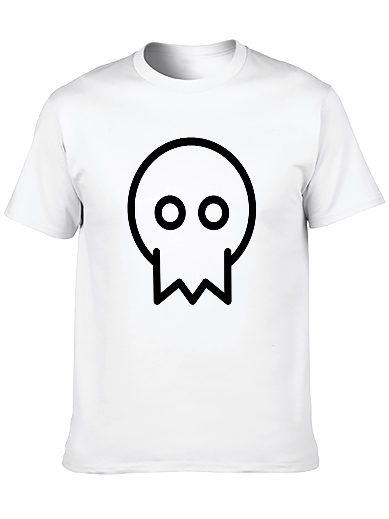 Minimalist Skull Graphic Black T-Shirt