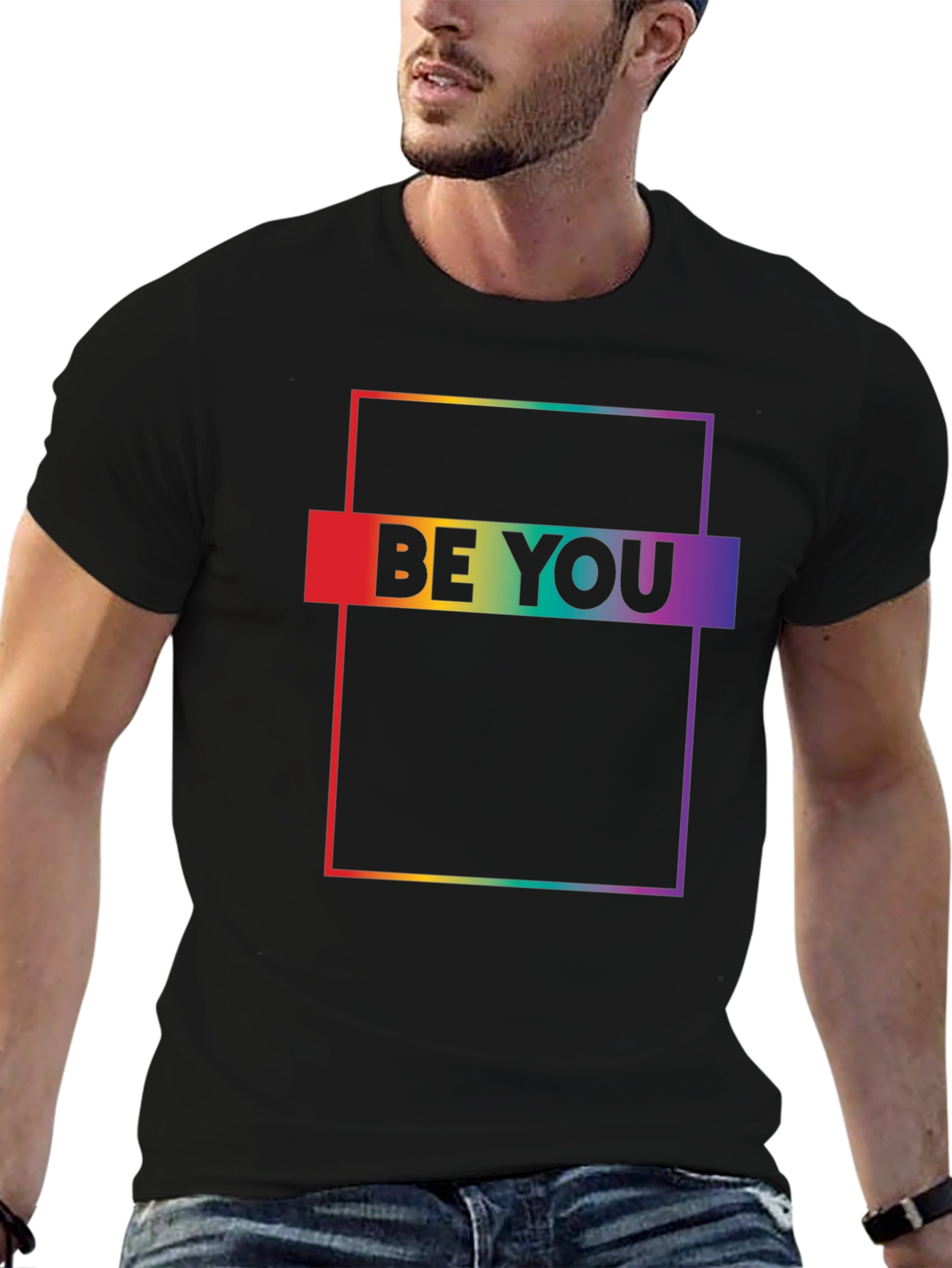 Be You Pride T-Shirt - Black Cotton Blend