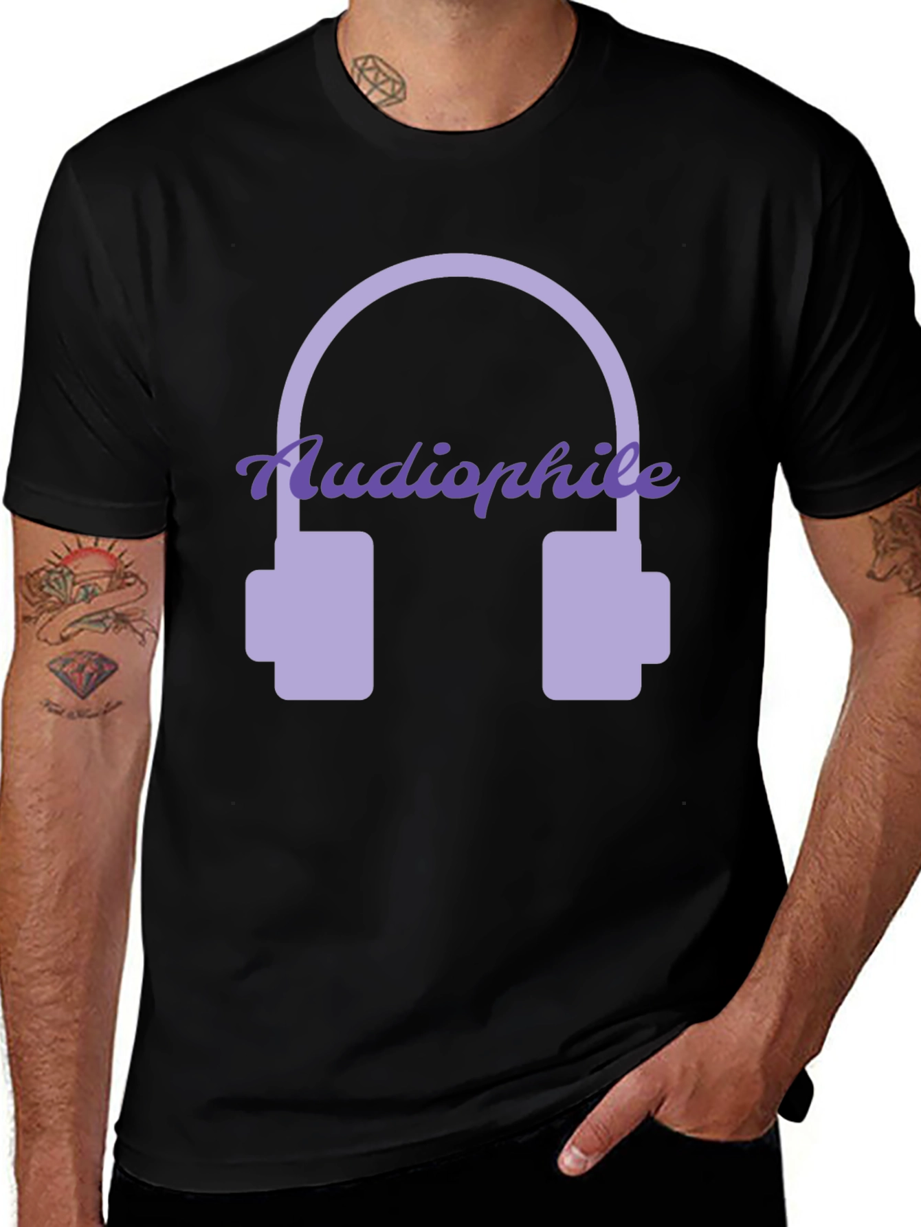 Audiophile Headphones Graphic Tee - Music Lover T-Shirt