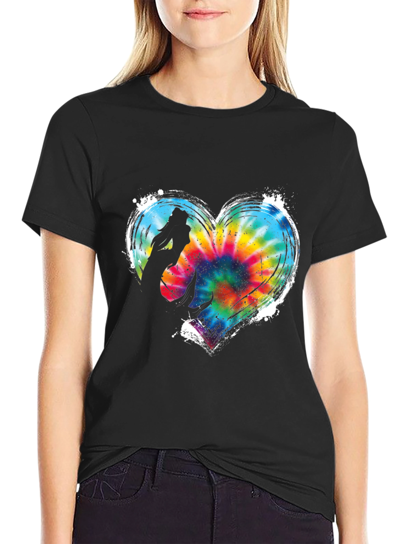 Mermaid Heart Tie Dye Graphic Tee