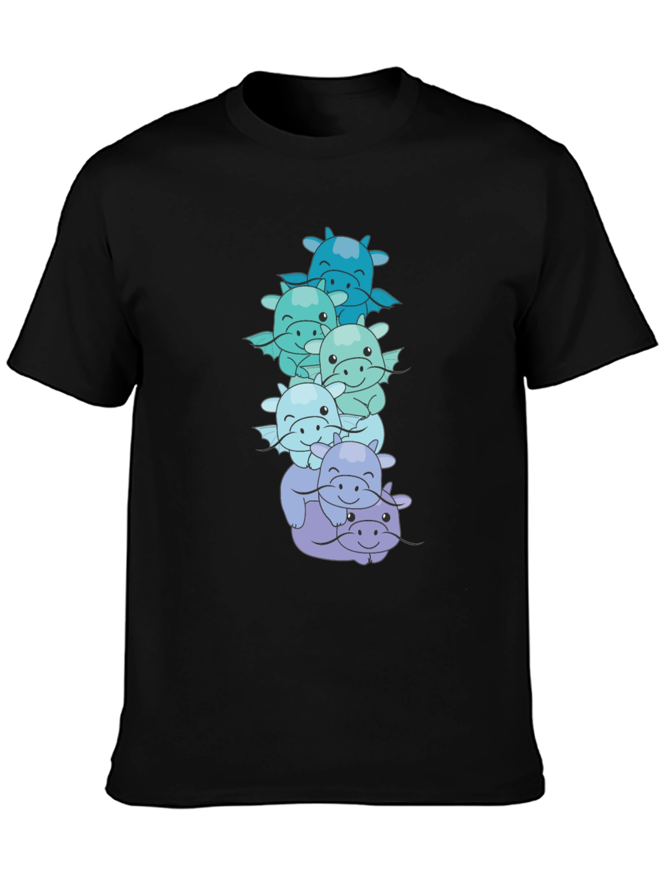 Cute Dragon Stack Graphic Tee