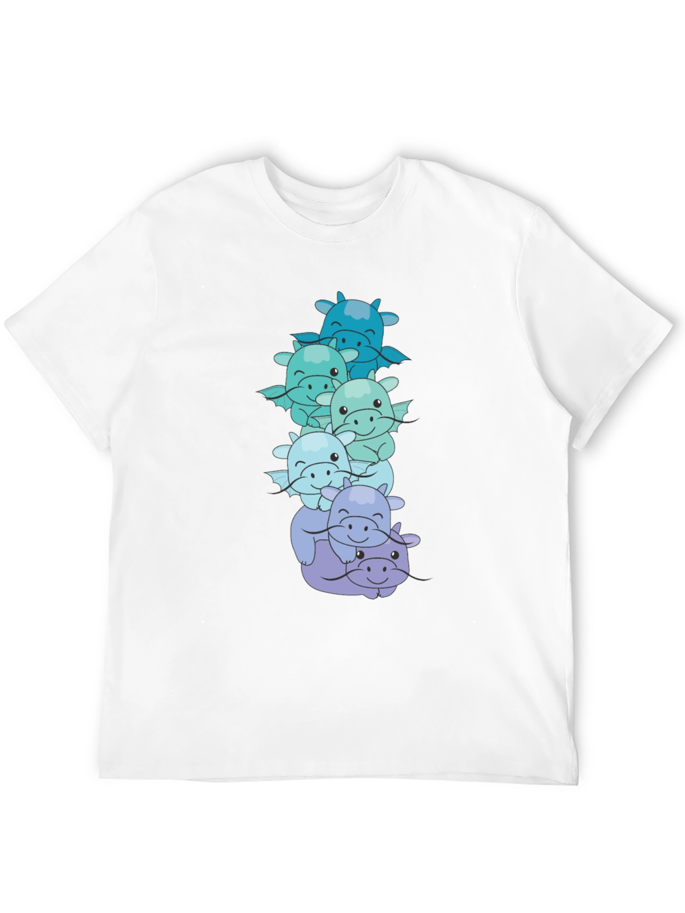 Cute Dragon Stack Graphic Tee