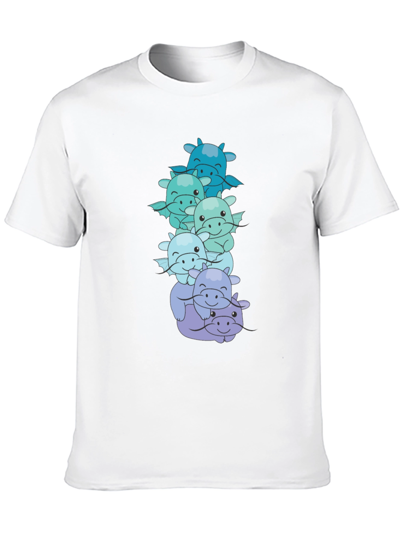 Cute Dragon Stack Graphic Tee