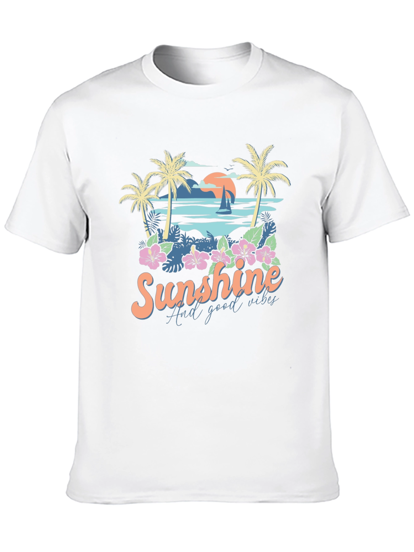Sunshine & Good Vibes Graphic Tee - Black