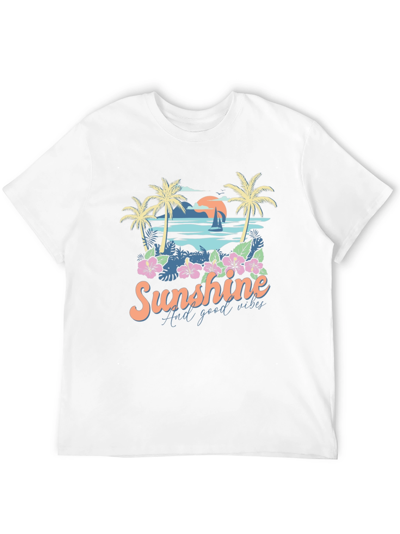 Sunshine & Good Vibes Graphic Tee - Black