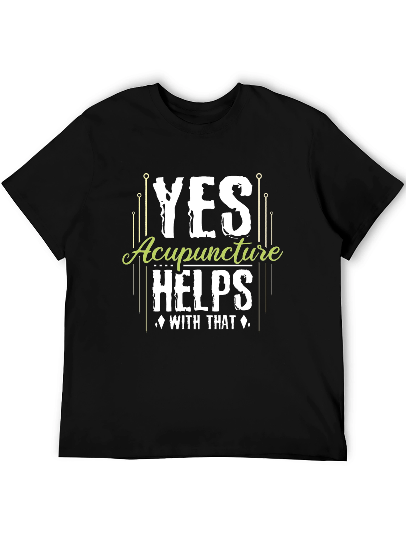 Acupuncture Helps Black Graphic T-Shirt