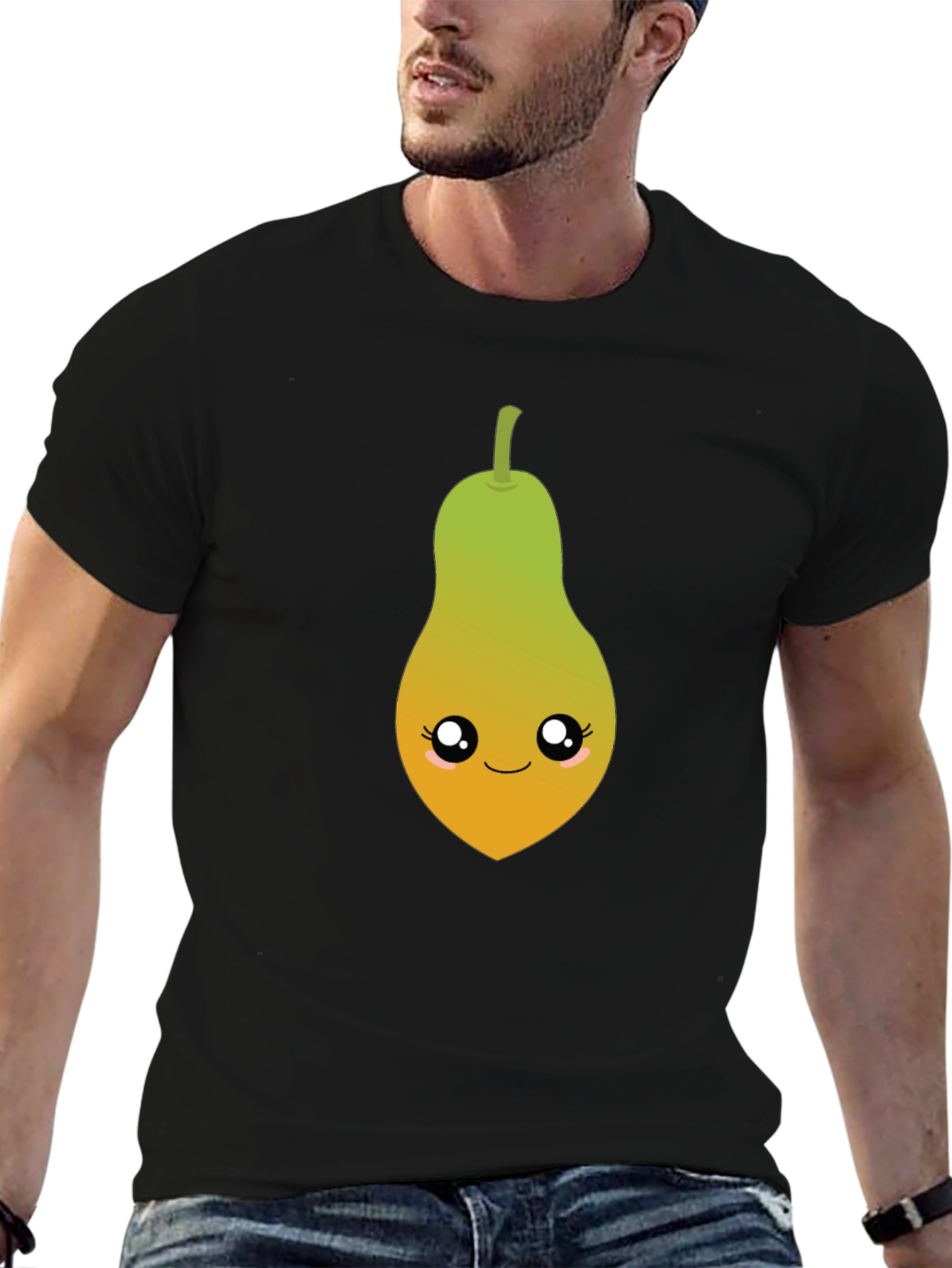 Kawaii Pear T-Shirt - Cute Fruit Graphic Tee