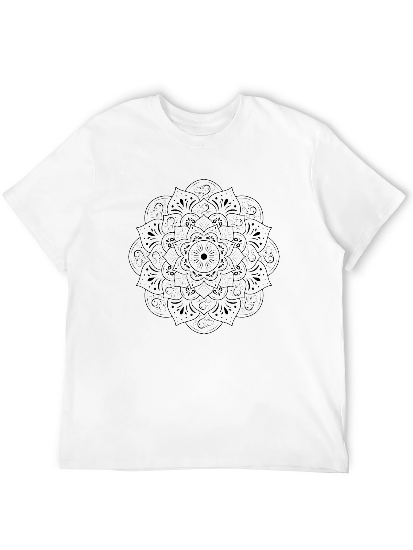 Black Mandala Graphic T-Shirt - Relaxed Fit