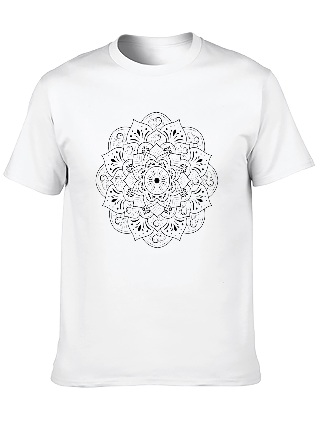 Black Mandala Graphic T-Shirt - Relaxed Fit