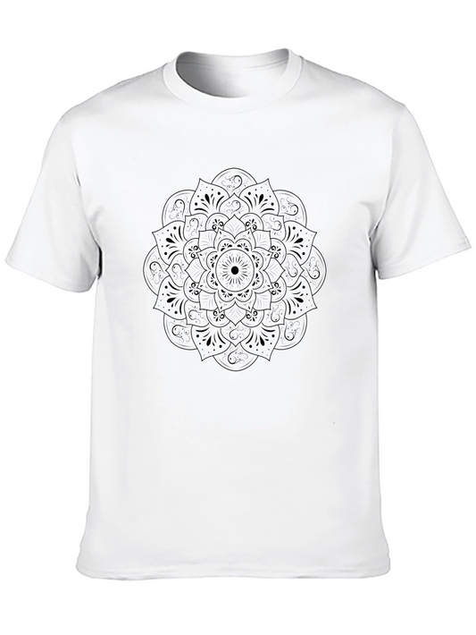 Black Mandala Graphic T-Shirt - Relaxed Fit