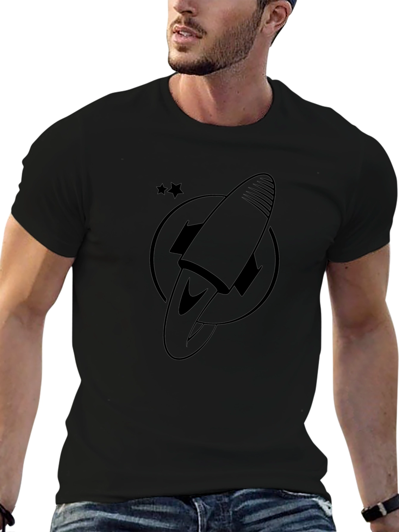 Rocket Graphic T-Shirt - Soft Cotton Blend Tee