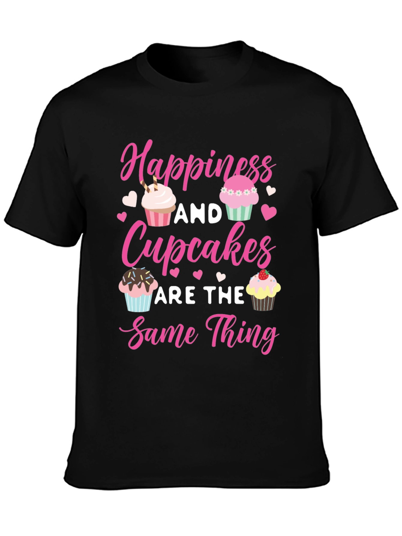 Happiness and Cupcakes Graphic T-Shirt
