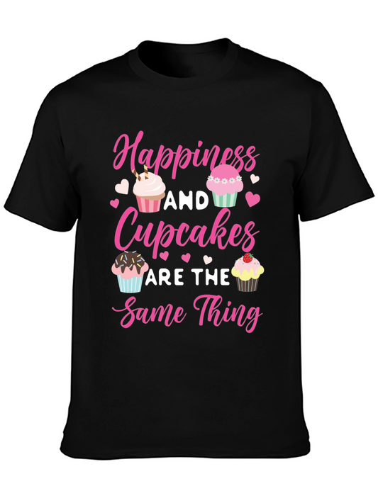 Happiness and Cupcakes Graphic T-Shirt