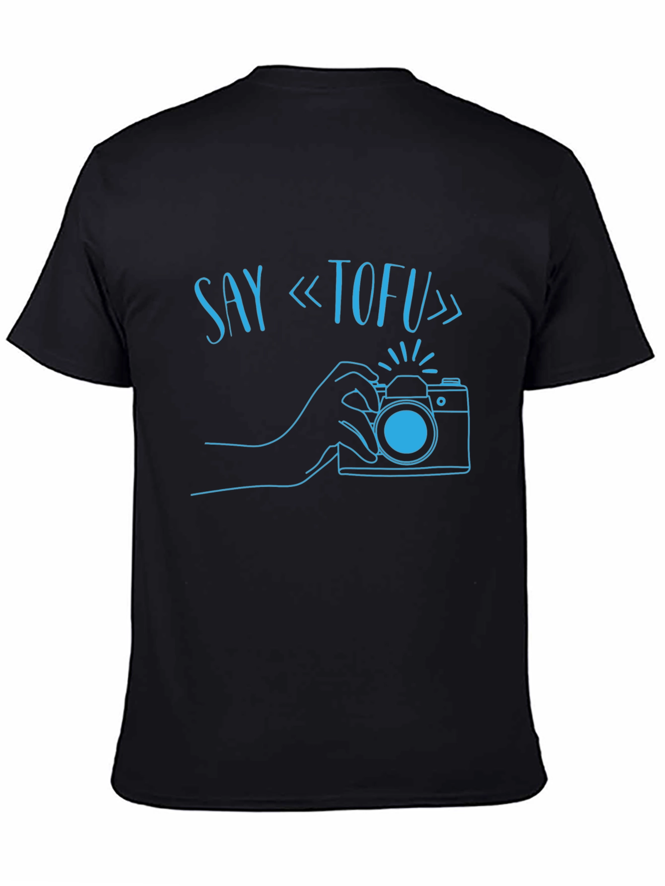 Say Tofu Camera Graphic T-Shirt - Black