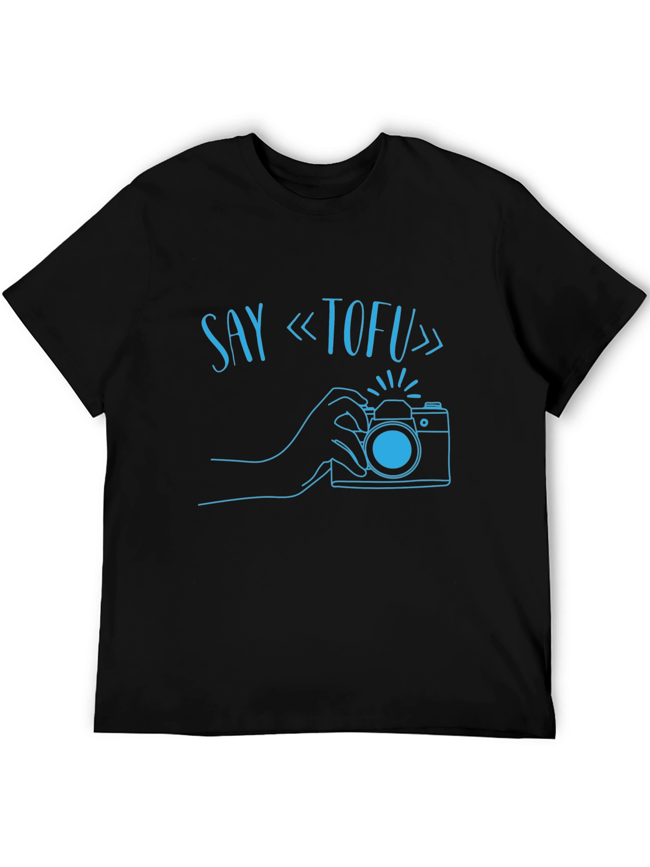 Say Tofu Camera Graphic T-Shirt - Black