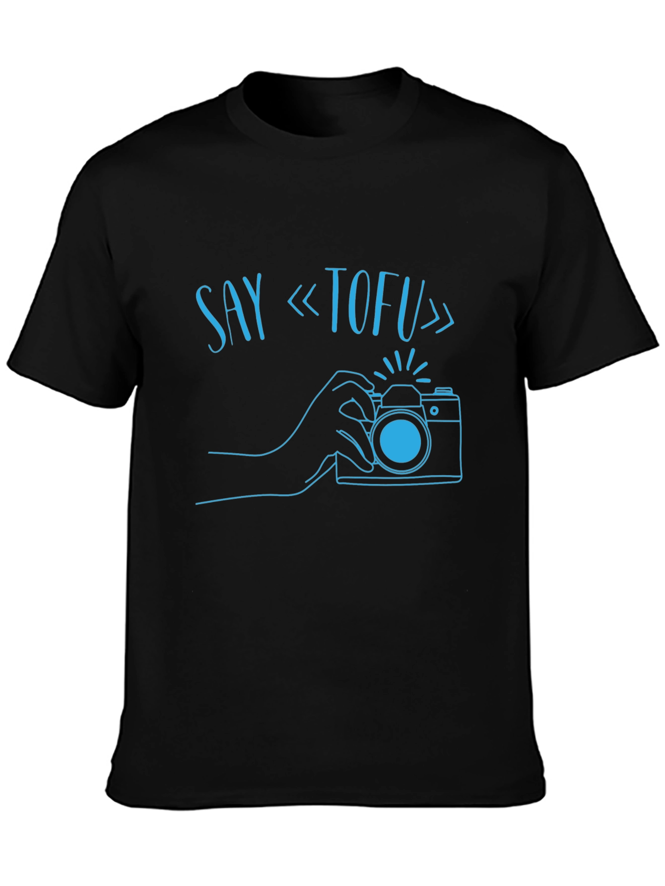 Say Tofu Camera Graphic T-Shirt - Black