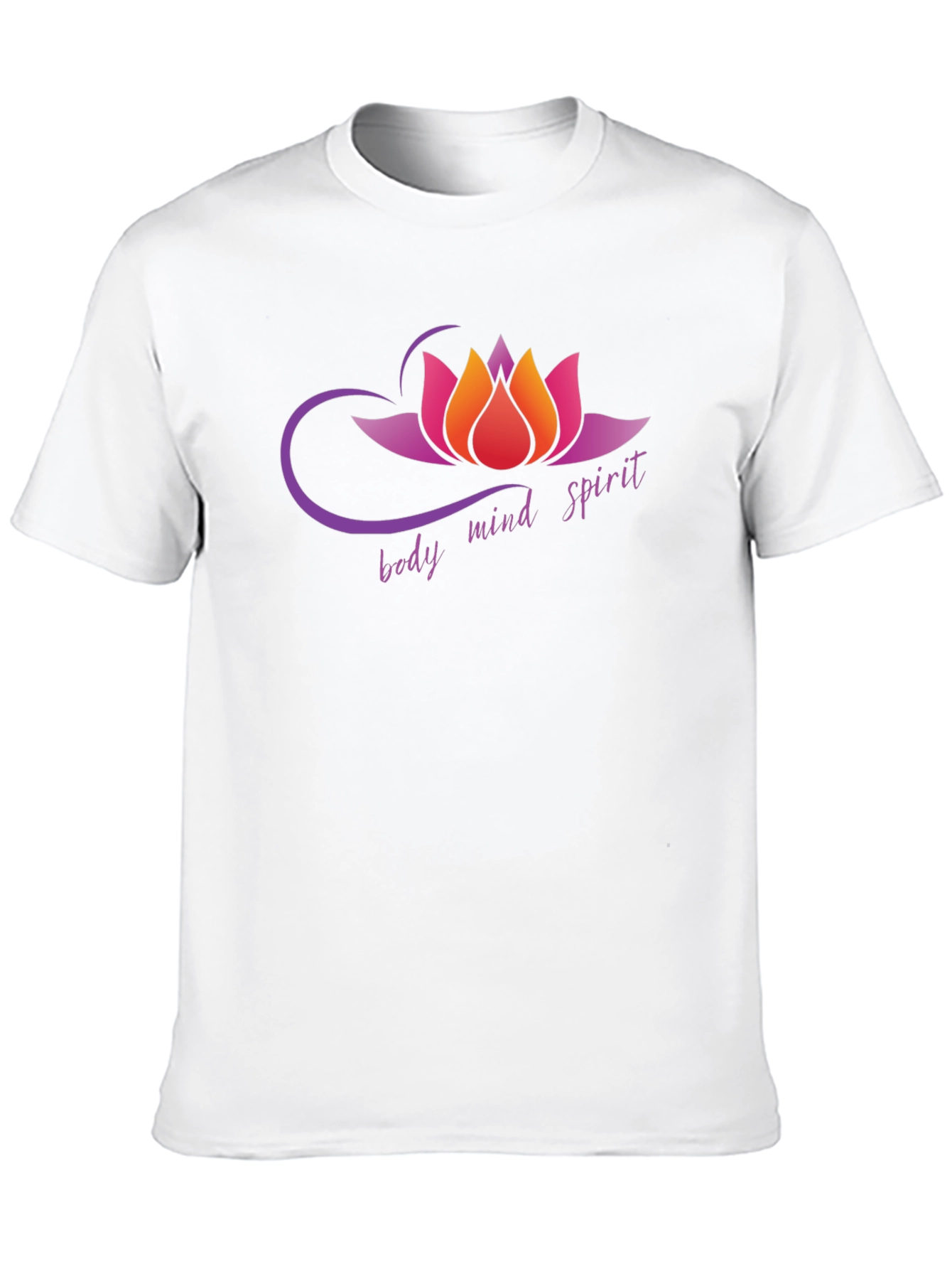 Body Mind Spirit Lotus Flower Graphic T-Shirt