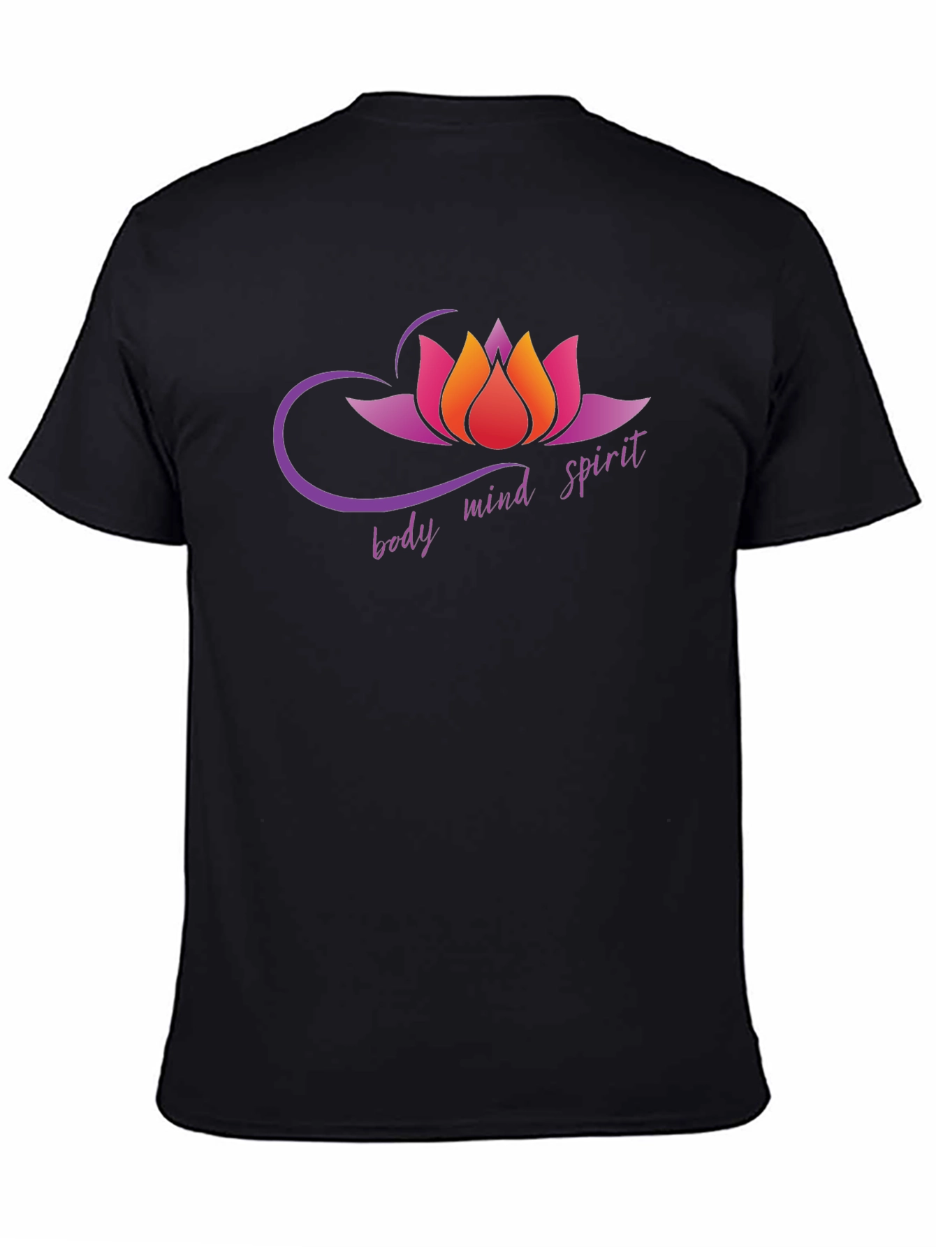 Body Mind Spirit Lotus Flower Graphic T-Shirt