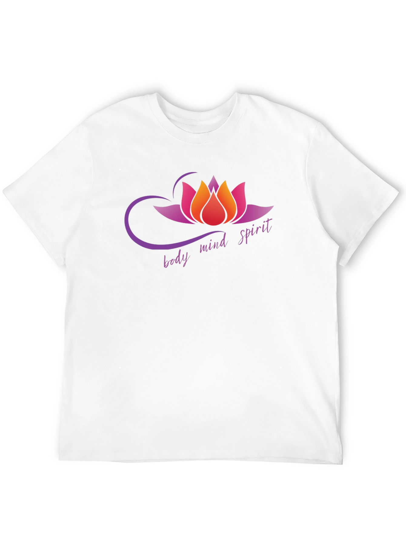 Body Mind Spirit Lotus Flower Graphic T-Shirt