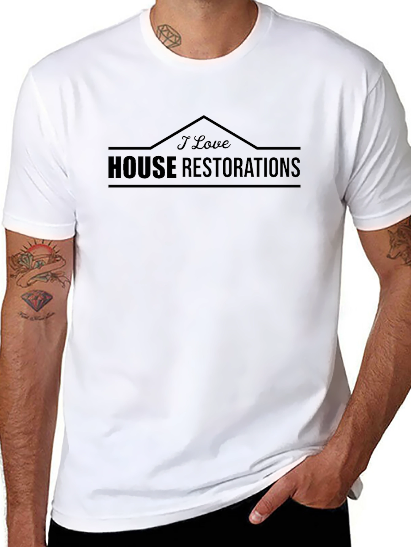 I Love House Restorations Black T-Shirt